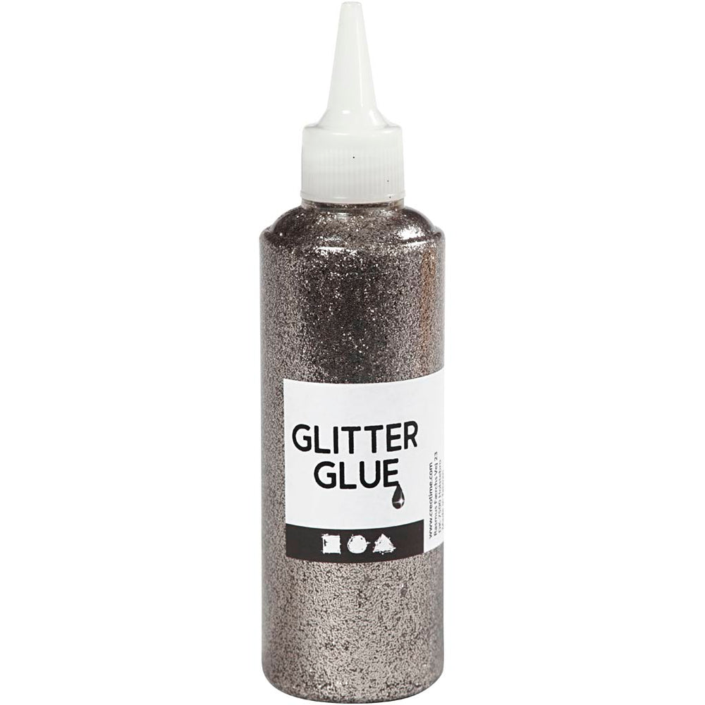Glitterlim, sølv, 118 ml/ 1 fl.