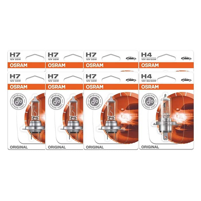 Osram H4 + H7 12V pærepakke 100 stk.