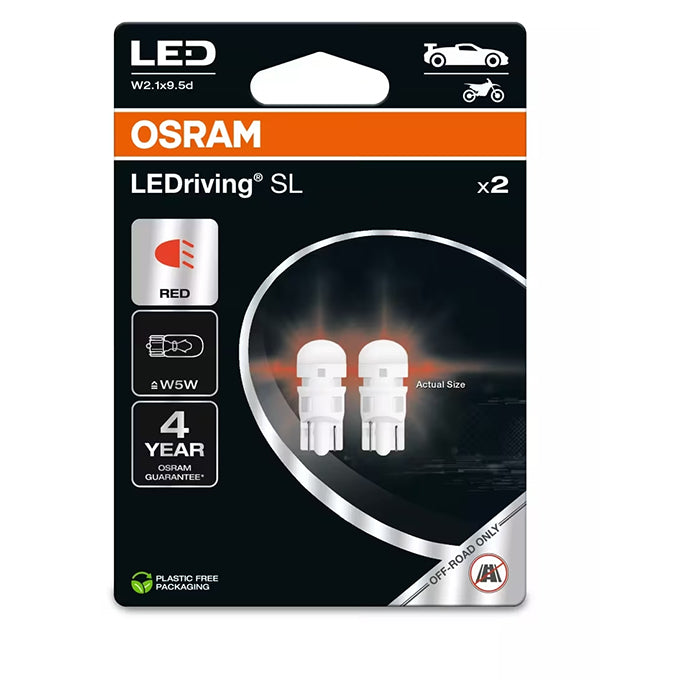 Osram LEDriving SL W5W Rød - Sæt