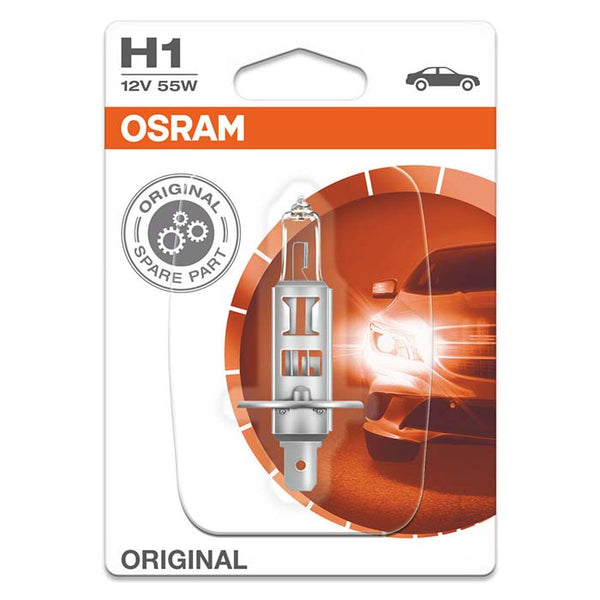 Halogen H1 55W 12V bilpære, 1550 lm, 3200K - Osram