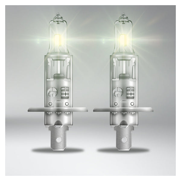 Halogen H1 12V 55W bilpærer 2-pak - lang levetid, 1550 lm, 3200K - Osram