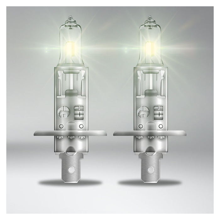 Halogen H1 12V 55W bilpærer 2-pak - lang levetid, 1550 lm, 3200K - Osram