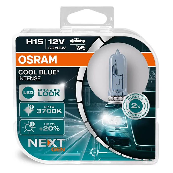 H15 halogenlamper 55W 12V Cool Blue Intense Next Gen - Osram