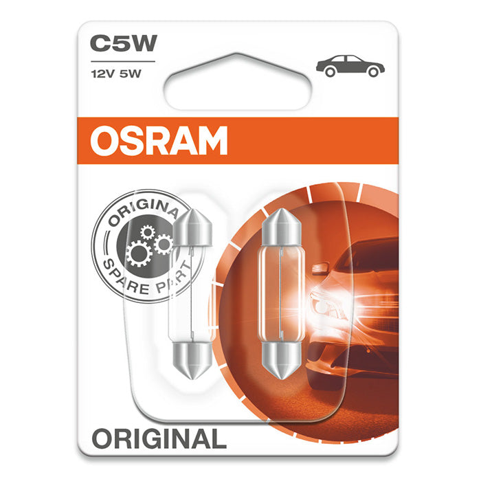 Bilpærer C5W 12V pinol 2 stk - Osram