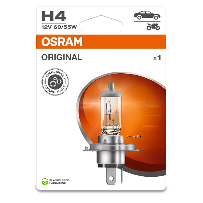 Halogenpære H4 60/55W 12V, 1 stk. - Osram