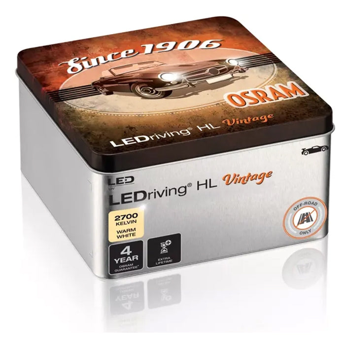 LED-forlygtepærer H4/H19/R2 12V vintage 2700K - Osram