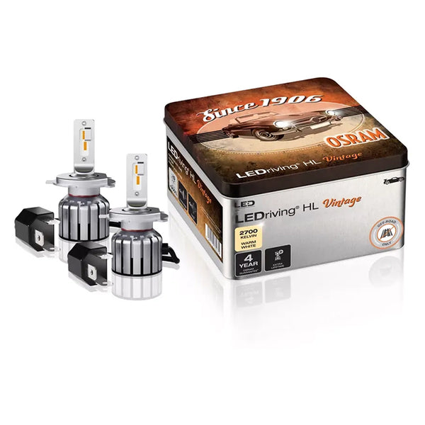 LED-forlygtepærer H4/H19/R2 12V vintage 2700K - Osram