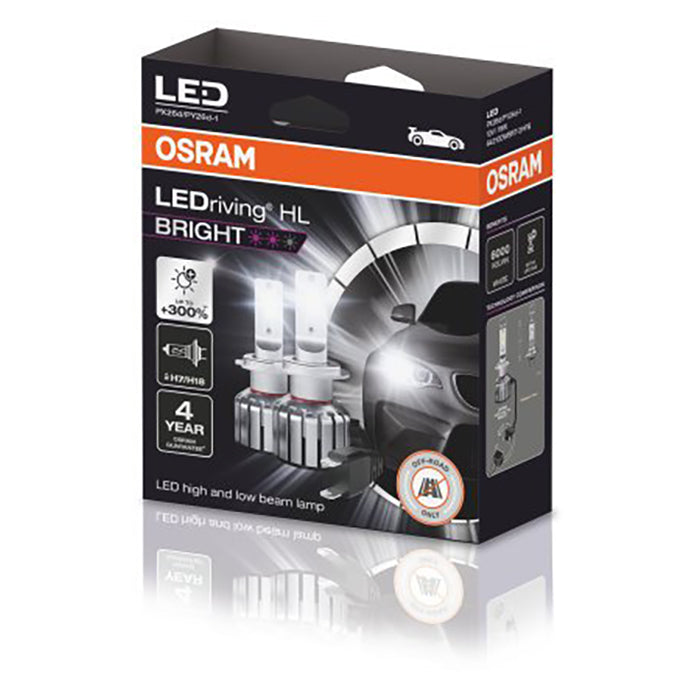 LED H7/H18 12V LED-pære sæt, 6000K 1700lm - Osram