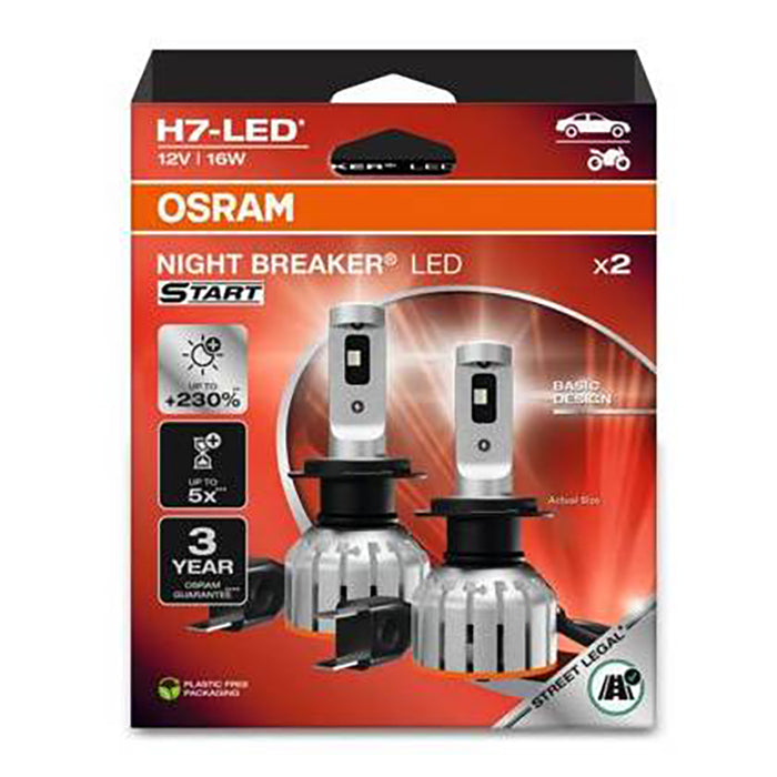 H7 LED-forlygte 12V 16W - Night Breaker Start, Osram