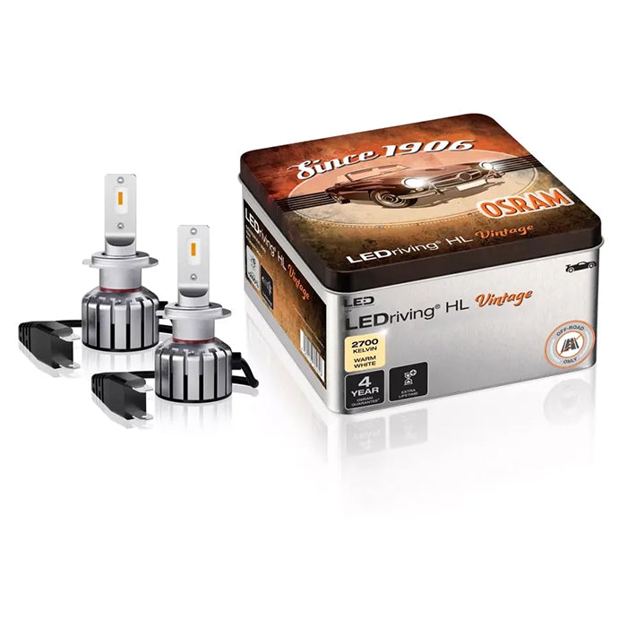 LED H7/H18 12V retro LED-pærer til forlygte, 2700K - Osram