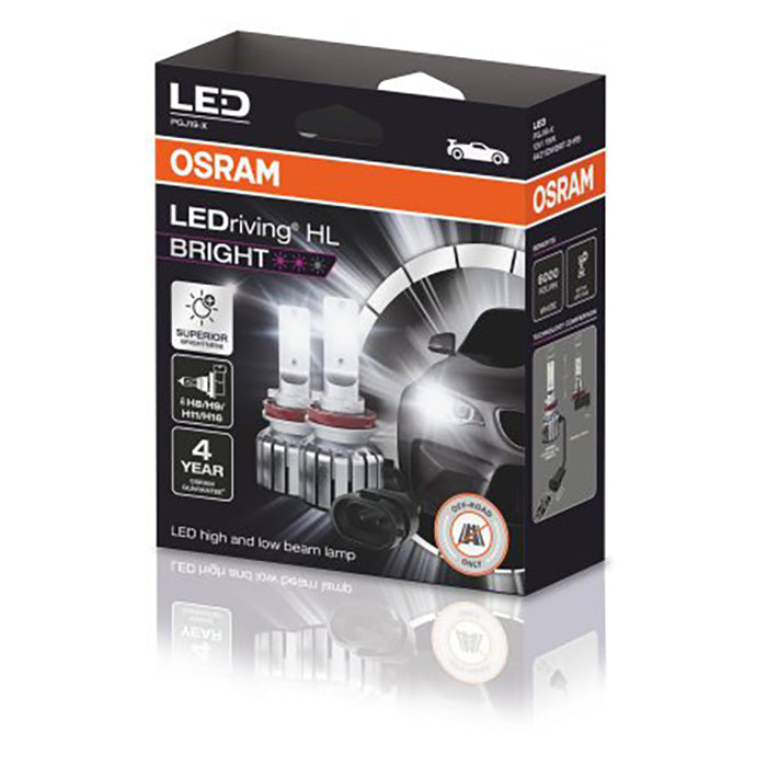 LED-pærer H9 H11 H8 H16 12V 19W 6000K 1900lm - Osram