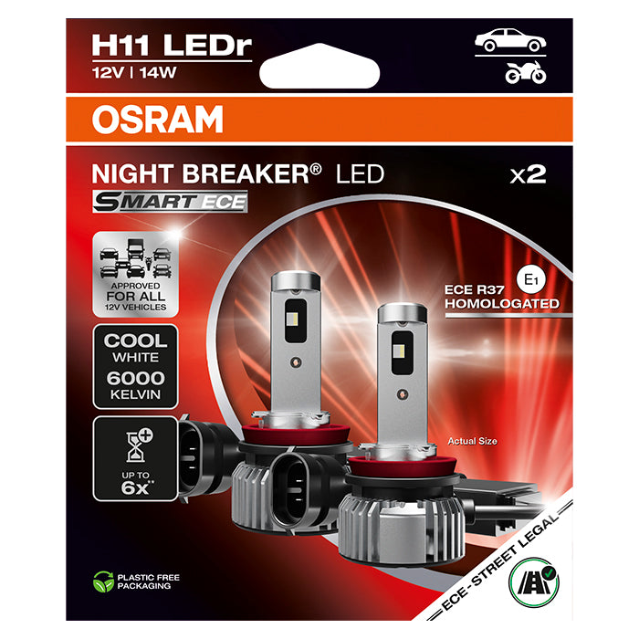 Osram Night Breaker LED Smart H11 ECE godkendt - Sæt