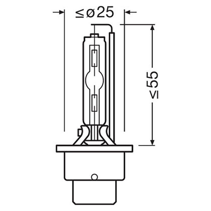 Xenon D2S 35W pærer sæt 4300K til billys - Osram