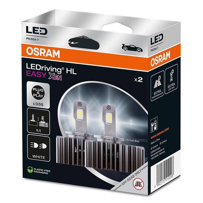LED D5S xenon-erstatningspærer 12V 50W 6500K 5000lm - Osram