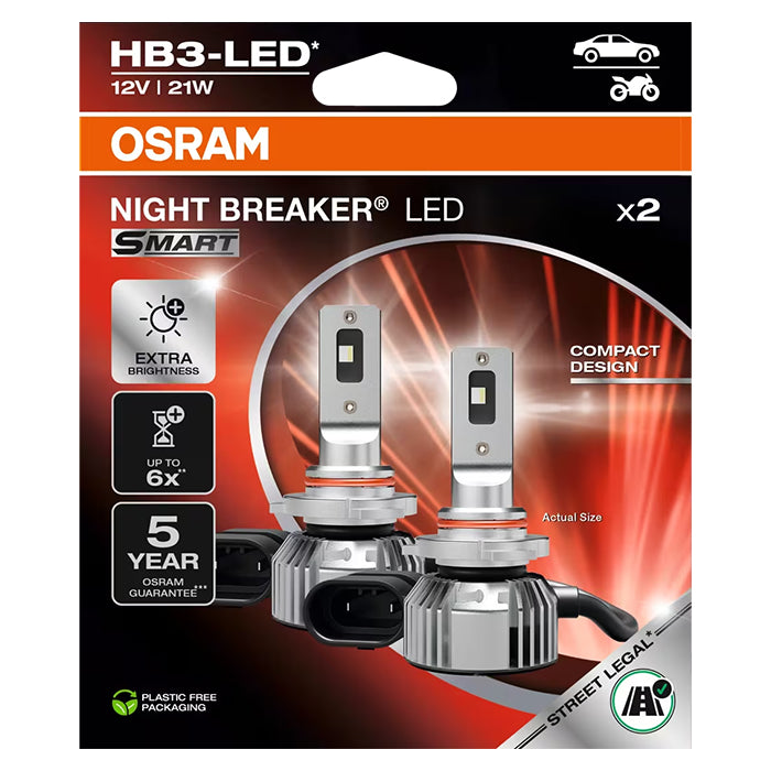 Osram Night Breaker Smart HB3 LED 12V - Sæt