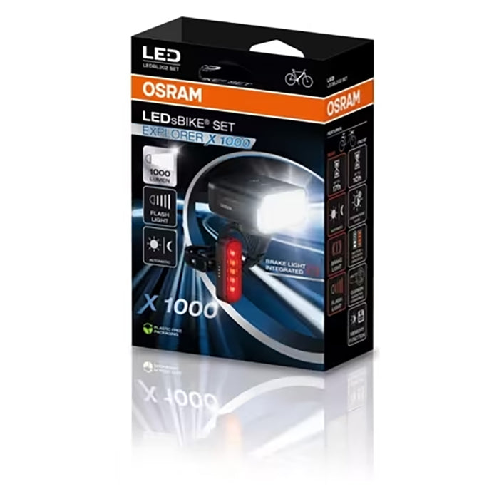 Osram LEDsBike Explorer X 1000 Spot i sæt med 2 stk.