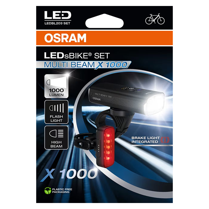 Osram LEDsBike Multi Beam X 1000 Spot i sæt med 2 stk.