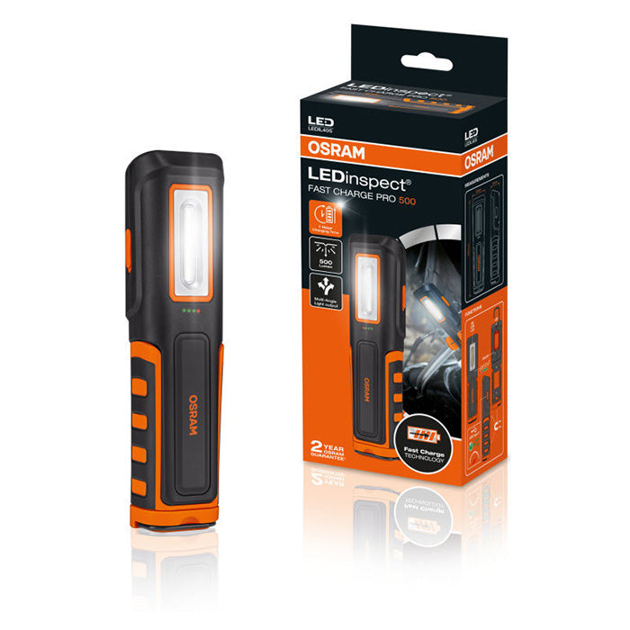 Inspektionslygte 500 lm, hurtigopladning, IP65 - Osram