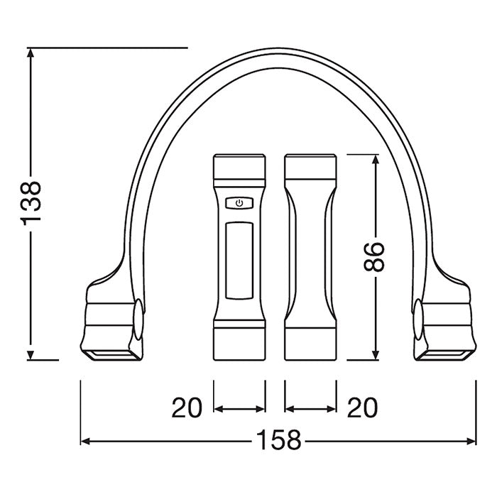 Inspektionslygte Justerbar - osram