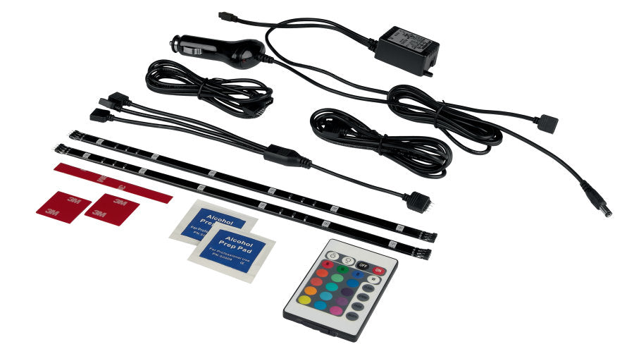 LED LED-strips 31 cm 2-pak med fjernbetjening 16 farver 12V - Osram