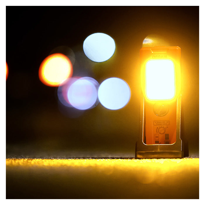 Advarselslygte 2-i-1 LED med fakkellygte IP54 til bil/båd/lastbil - Osram