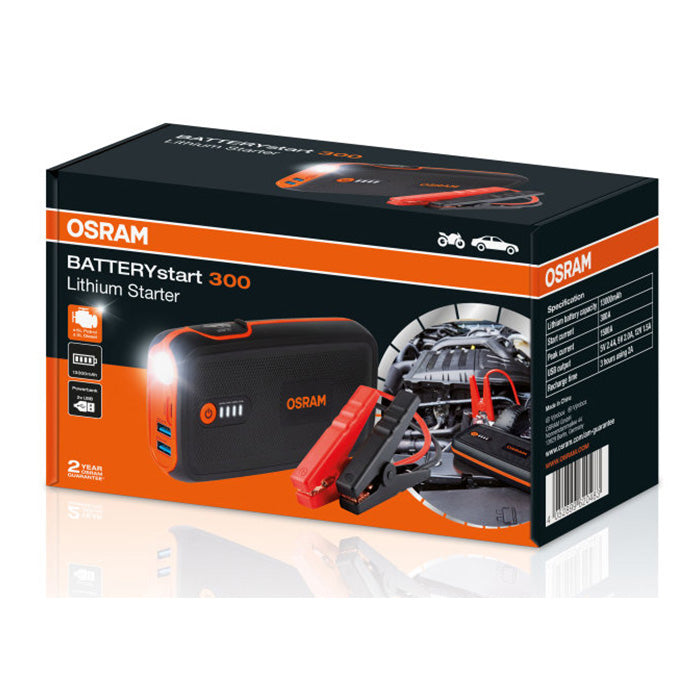 Jumpstarter 1500A til 12V biler, compact powerbank - Osram