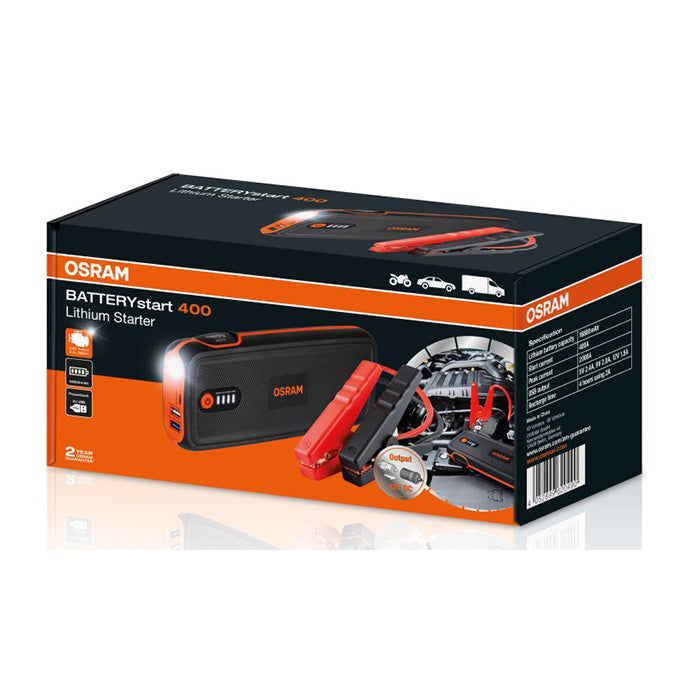 Jumpstarter 2000A lithium, powerbank, kompakt til 12V biler og motorcykler - Osram