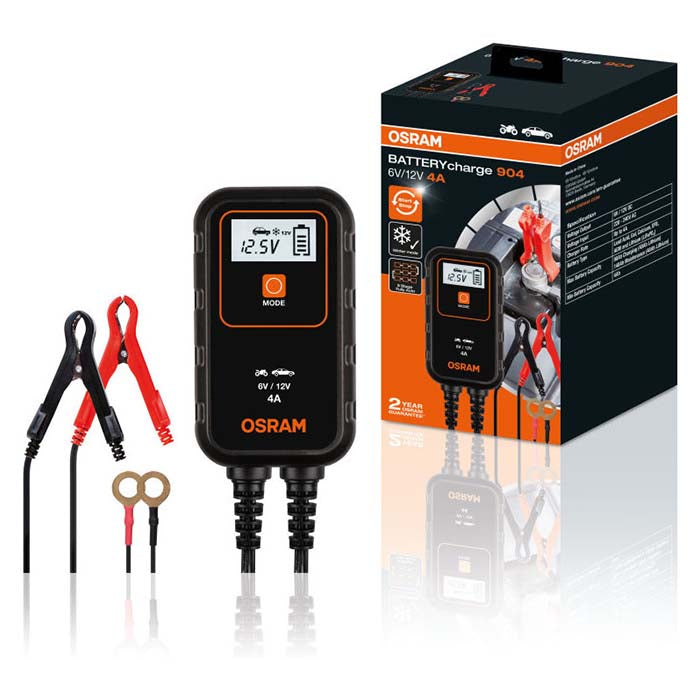 Batterilader - 1, 5m kabel - osram (5m kabel)