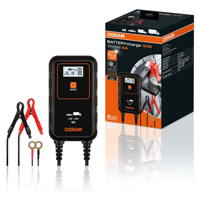 Batterilader - 1, 5m kabel - osram
