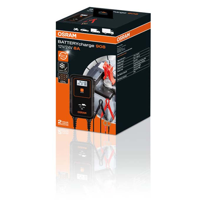 Batterilader - 1, 5m kabel - osram