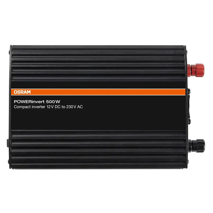 500W 12V→230V DC/AC inverter med USB, kompakt til bilbrug - Osram