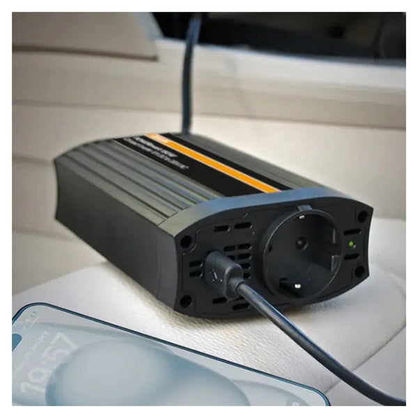 500W 12V→230V DC/AC inverter med USB, kompakt til bilbrug - Osram