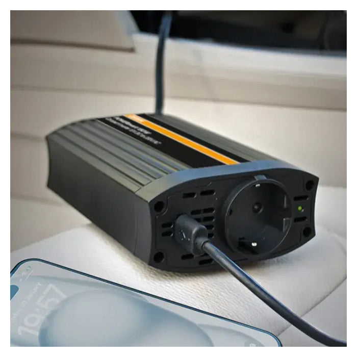 500W 12V→230V DC/AC inverter med USB, kompakt til bilbrug - Osram