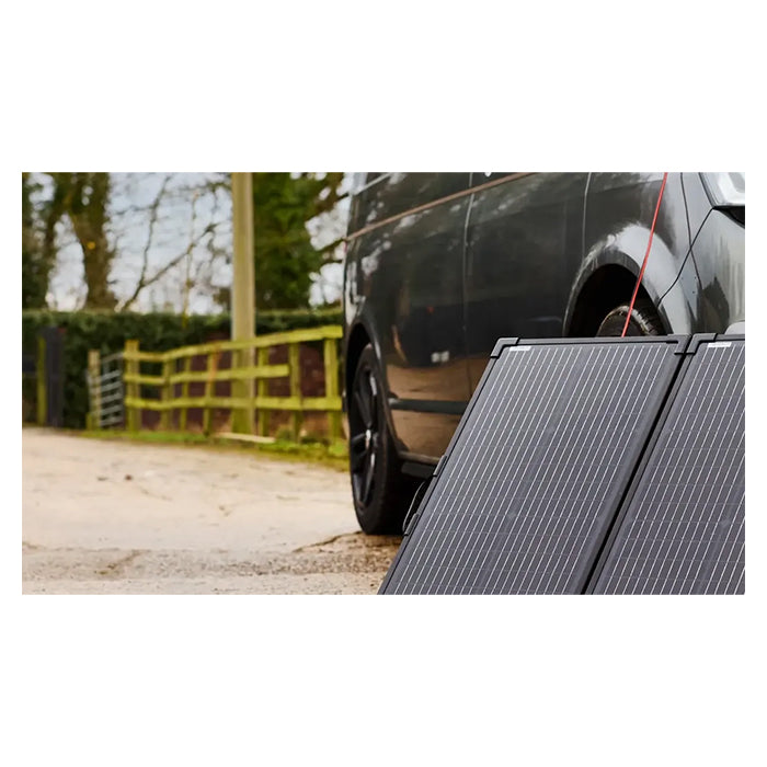 12V 100W foldbart solpanel med 12V/10A regulator og USB - Osram