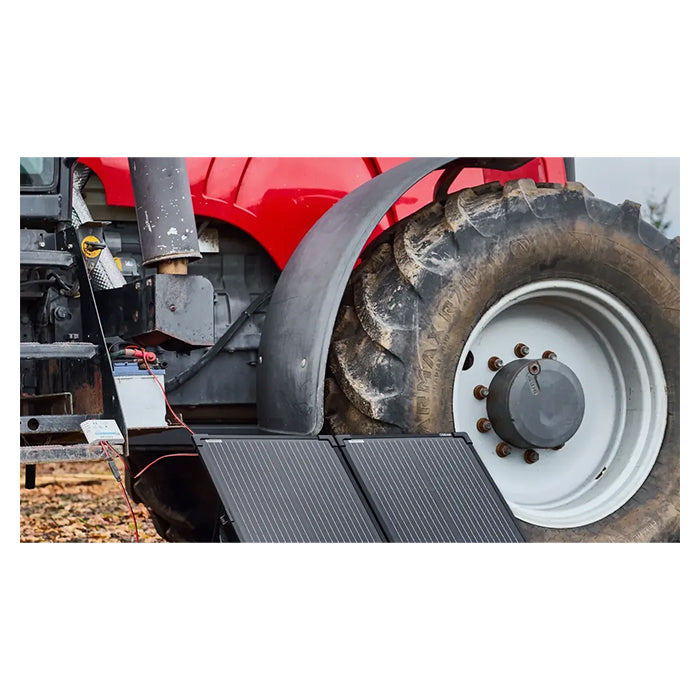 12V 100W foldbart solpanel med 12V/10A regulator og USB - Osram