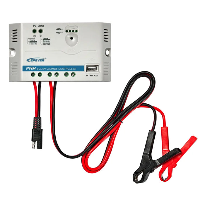200W foldbart solpanel 12V med 12V/10A regulator og USB - Osram