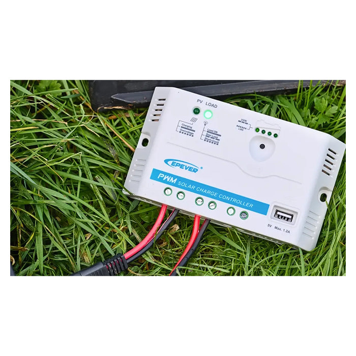 200W foldbart solpanel 12V med 12V/10A regulator og USB - Osram