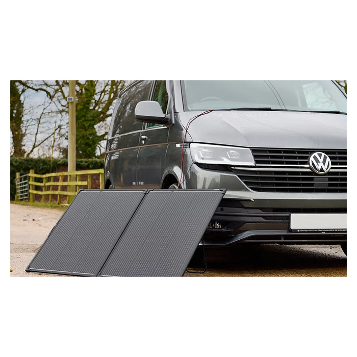 200W foldbart solpanel 12V med 12V/10A regulator og USB - Osram