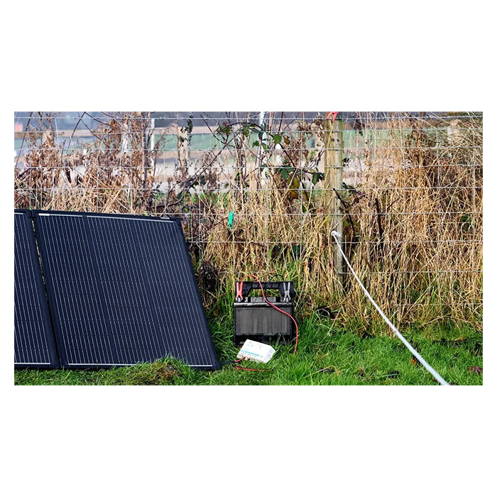 200W foldbart solpanel 12V med 12V/10A regulator og USB - Osram