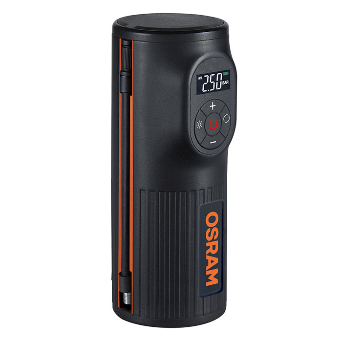 Mini-kompressor 8,3 bar genopladelig med display & powerbank - Osram