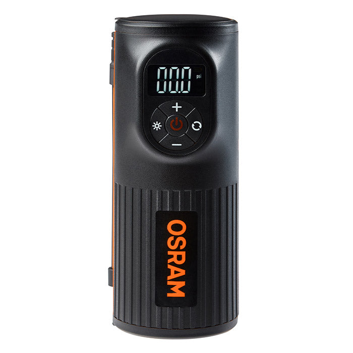Mini-kompressor 8,3 bar genopladelig med display & powerbank - Osram