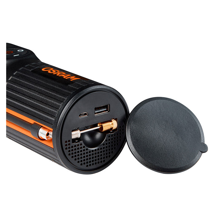 Mini-kompressor 8,3 bar genopladelig med display & powerbank - Osram