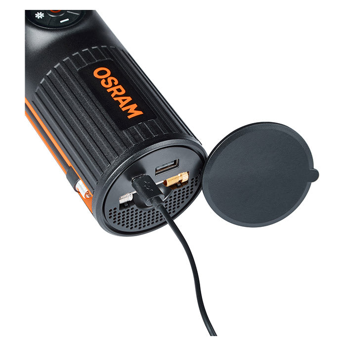 Mini-kompressor 8,3 bar genopladelig med display & powerbank - Osram
