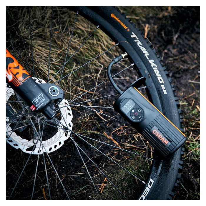 Mini-kompressor 8,3 bar genopladelig med display & powerbank - Osram