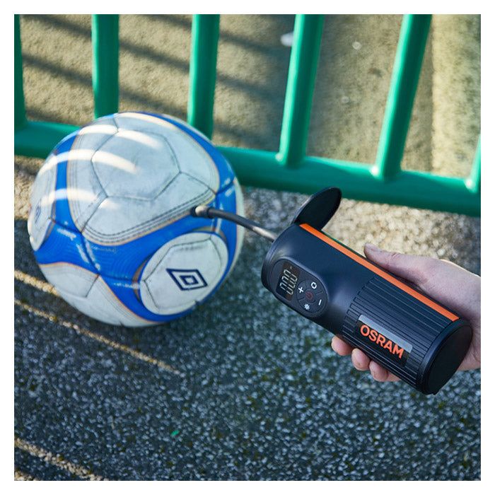 Mini-kompressor 8,3 bar genopladelig med display & powerbank - Osram