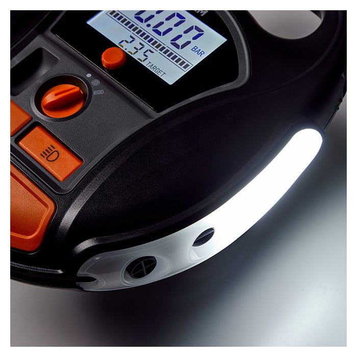 Dækkompressor genopladelig, autostop, digitalt display - Osram