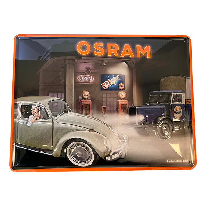 Retro metalskilt - limited edition 2022, vintage dekorationsskilt til hjemmet, Osram