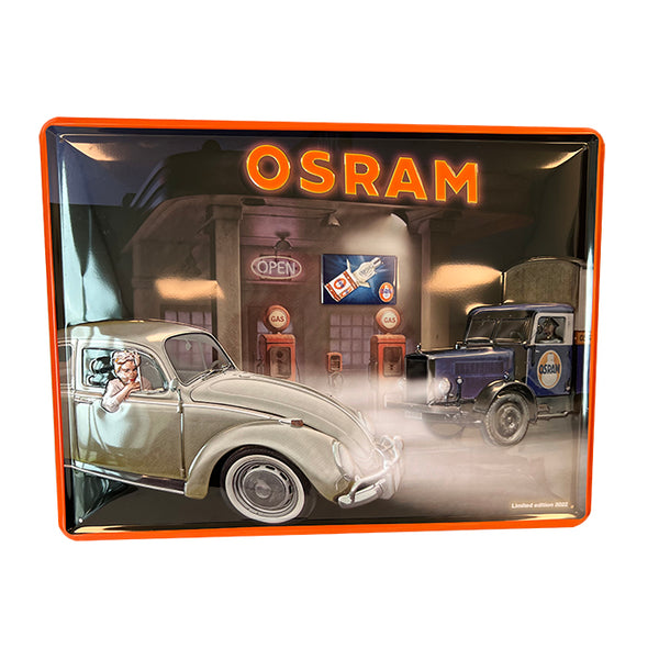 Retro metalskilt - limited edition 2022, vintage dekorationsskilt til hjemmet, Osram