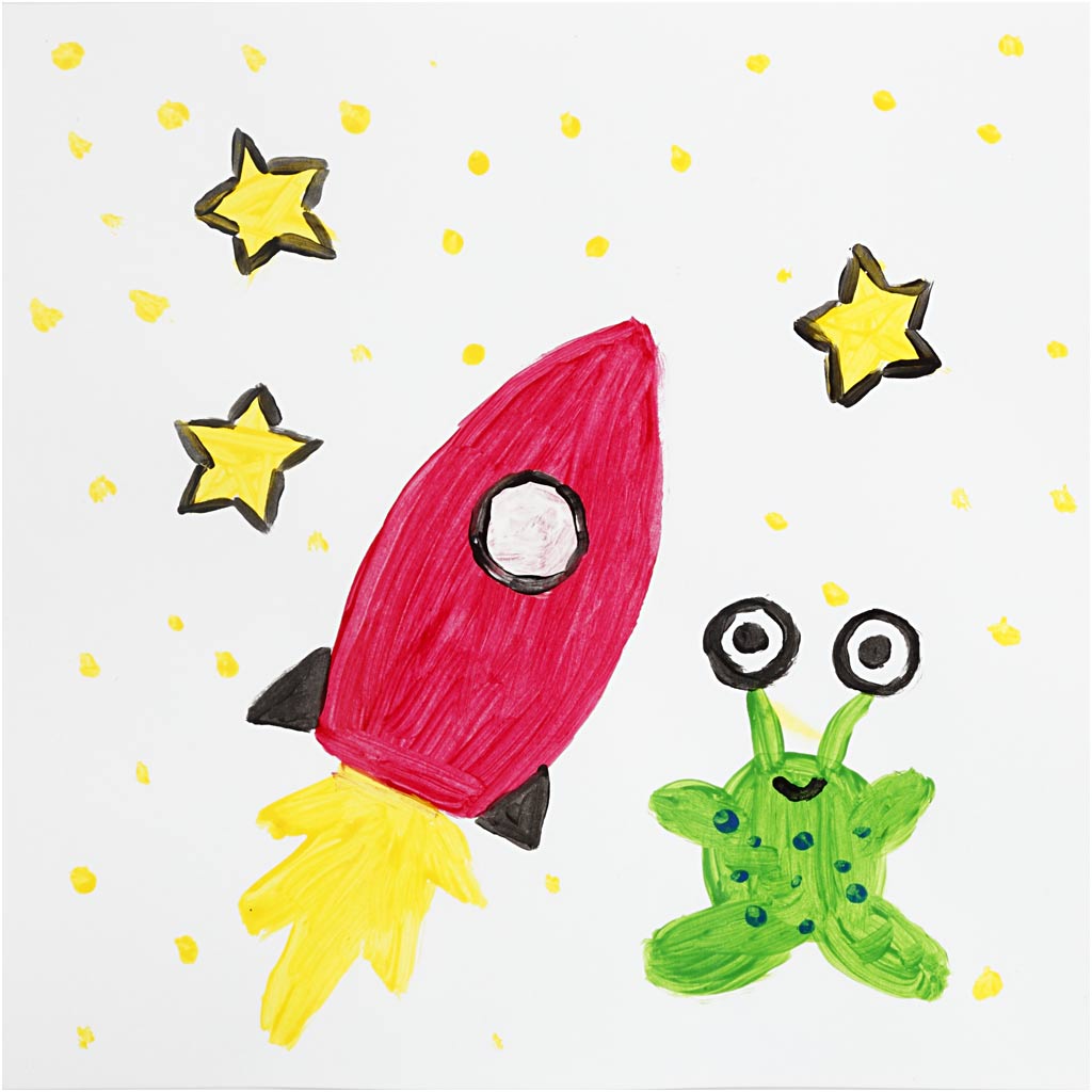 Akrylmaling Blank - 6 Standardfarver, 120 ml