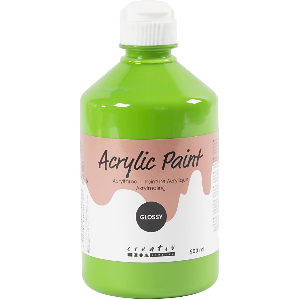 Akrylmaling Blank, lys grøn, 500 ml/ 1 fl.